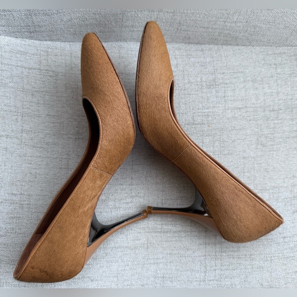 Donald J. Pliner BraveSP Tan Brown Calf Hair Heels Pumps Womens Size 6.5 - Picture 13 of 15